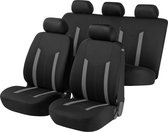 Auto stoelbeschermer Hastings, Autostoelhoes, set, 2 stoelbeschermer voor voorstoel, 1 stoelbeschermer voor achterbank zwart/grijs