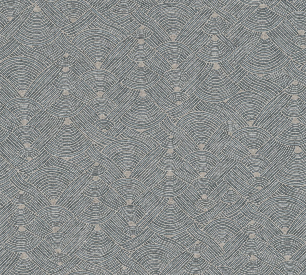 GOLVEN BEHANG | Grafisch - blauw beige - A.S. Création Nara
