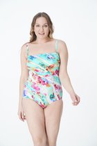 Badpak- Nieuwe Collectie Dames Bikini & Badmode- Corrigerend Sexy Zwempak- Ocean Blauw met details- Maat 42