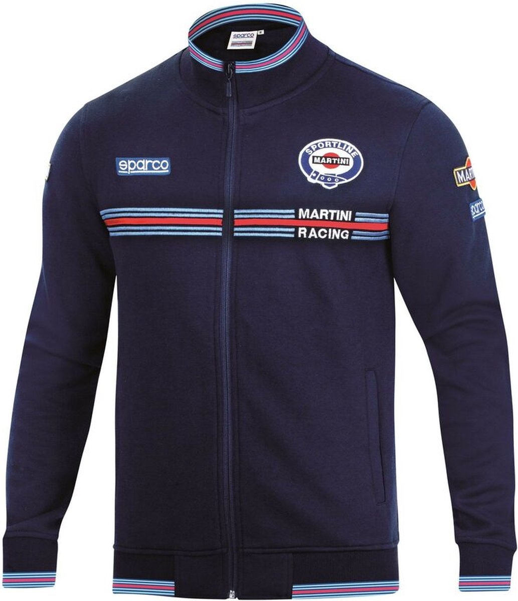 Sparco Sweater met rits MARTINI-Racing Blauw