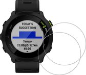 kwmobile 2x smartwatch screenprotectors geschikt voor Garmin Forerunner 55 - Gehard glas - Horloge glas bescherming - Smartwatch bescherming
