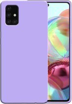 Smartphonica Siliconen hoesje voor Samsung Galaxy A71 4G case met zachte binnenkant - Paars / Back Cover geschikt voor Samsung Galaxy A71 4G
