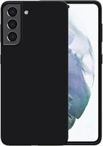 Smartphonica Siliconen hoesje voor Samsung Galaxy S21 Plus case met zachte binnenkant - Zwart / Back Cover geschikt voor Samsung Galaxy S21 Plus