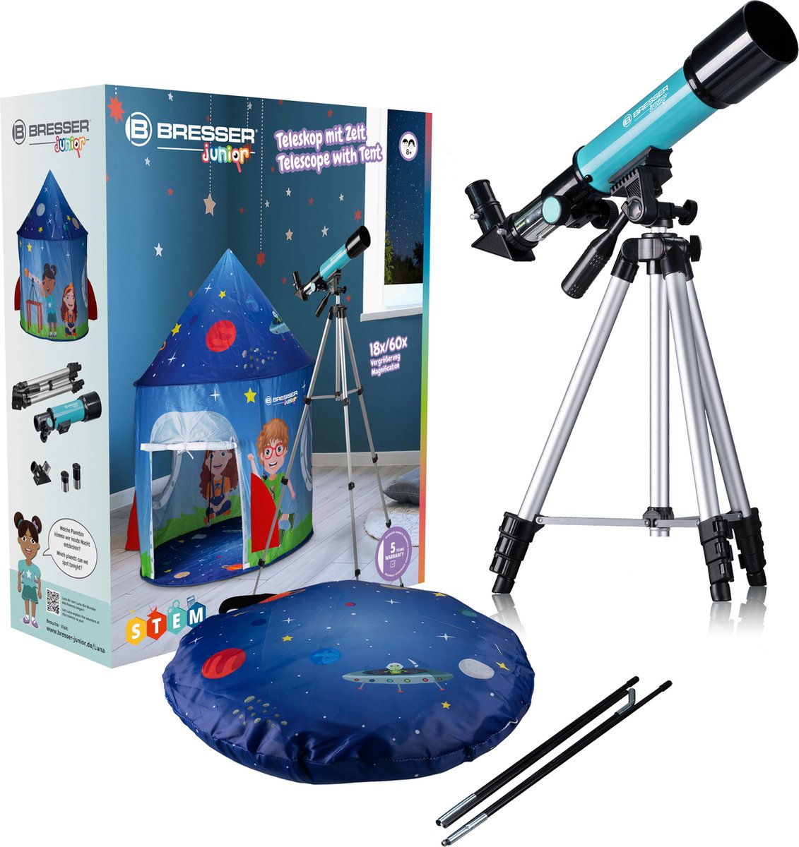 Télescope Bresser Junior - 360 - Stargazer pour enfants - Avec