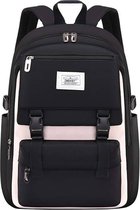 Vermanto Backpack - Sac à dos - École - Filles - Garçons - Cartable - Étanche - 25 litres - Zwart