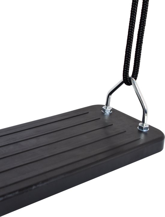 Caoutchouc de siège de balançoire BOOST2 (plaque d'insertion en acier) corde noire de luxe
