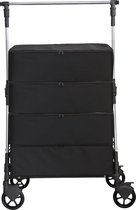 Fashion Trolley + Bodemkoffer Set - Soopl Fashion Trolley + 4 Bodemkoffers - Professioneel kledingrek - Mobiele garderoberek - Uitschuifbaar, inklapbaar, draagbaar - Met robuuste wielen