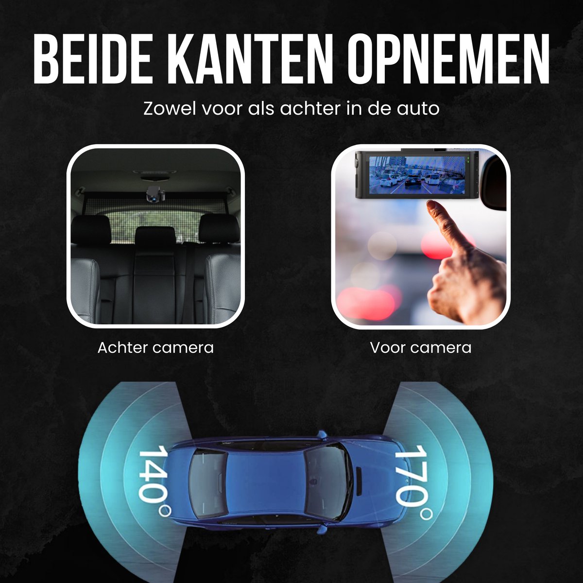 RedTiger F7N Dual Dashcam voor auto - 4K & 1080p - 3,18 inch LCD met App thumbnail 5