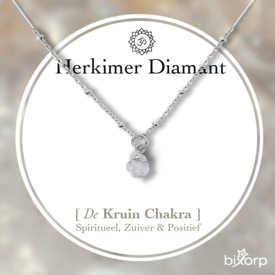 Bixorp Gems Herkimer Diamant Chakra Ketting