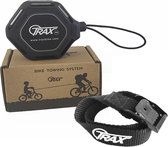 TRAX Pro rolmechanisme sleepsysteem zwart voor fiets | MTB | E-bike |volwassenen | kind | uniseks | sleeptouw | fietstrekker