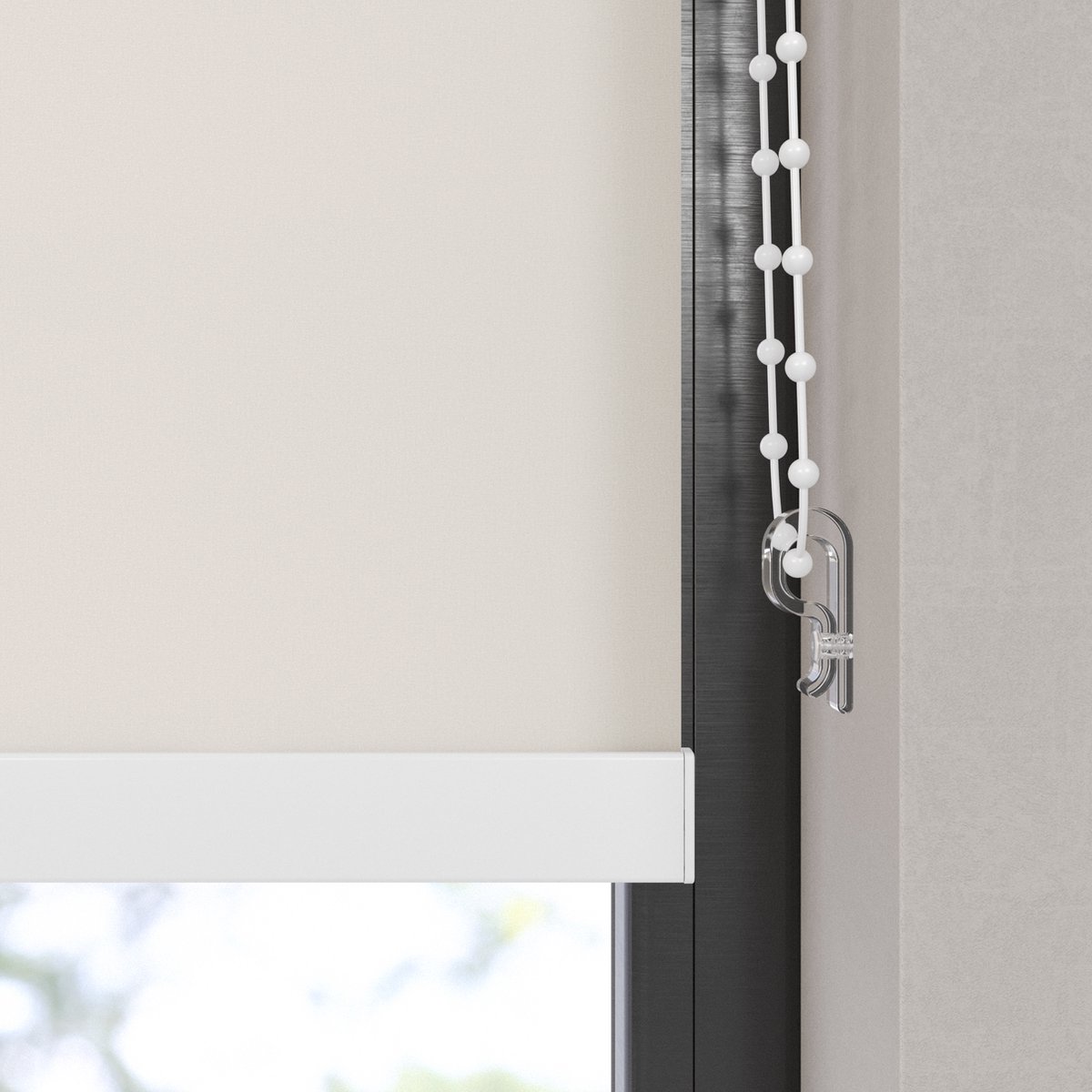Dutchblinds Rolgordijn - lichtdoorlatend - Beige - 195x190cm - Raamdecoratie op maat