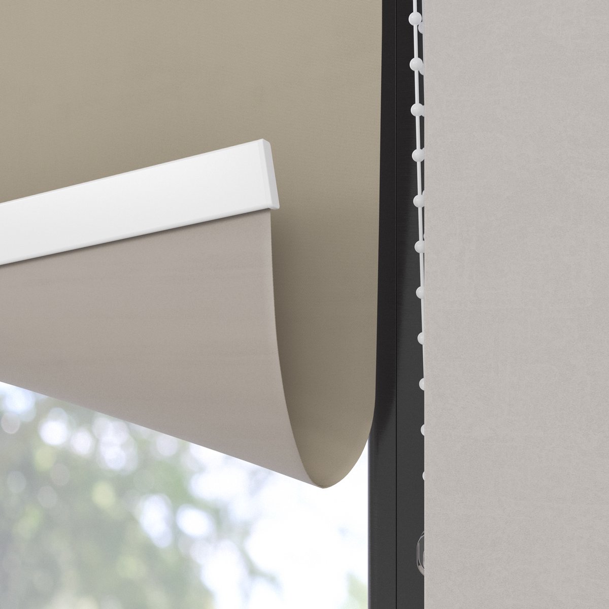 Dutchblinds Rolgordijn - verduisterend - Sand - 165x275cm - Raamdecoratie op maat