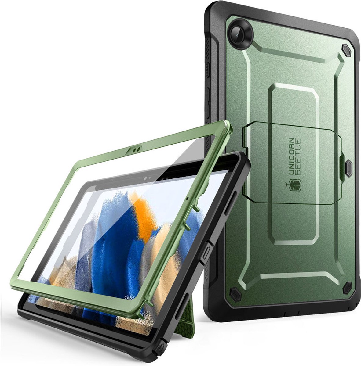 Supcase Fullcover hoes Geschikt Voor Geschikt Voor Samsung Tab A8 - 10.5 inch - Groen