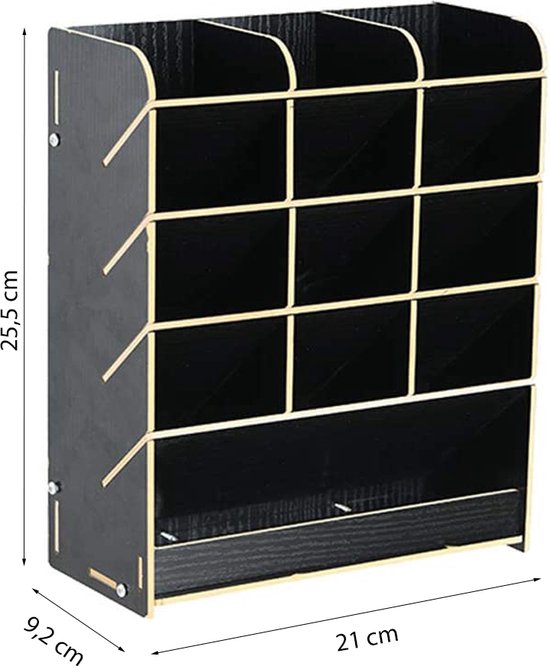 Jeemsie Bureau Organizer Hout - Pennenbakje, pennenhouder ...