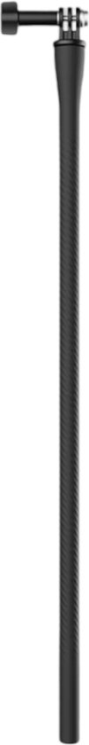 Une perche d'extension droite noire avec fixation GoPro en haut.