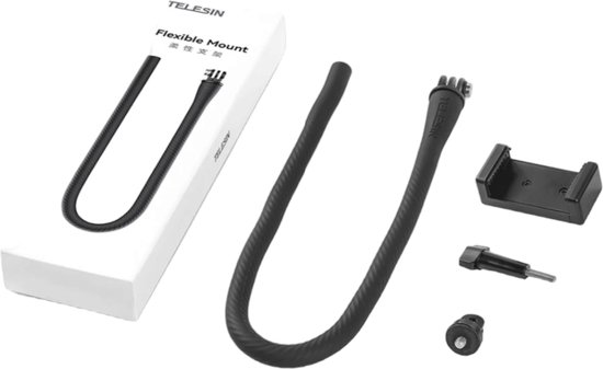 Support flexible Telesin avec pince pour téléphone et accessoires.
