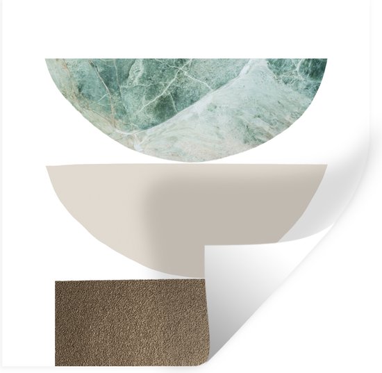 Stickers Stickers muraux - Formes géométriques - Minimalisme - Pastel - 30x30 cm - Feuille adhésive