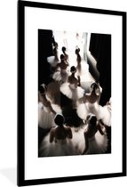 Poster - Frame - Ballet - Vrouw - Ballerina - Dans - Poster in lijst - Wanddecoratie - 60x90 cm