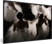 Poster - Frame - Ballet - Vrouw - Ballerina - Dans - Poster in lijst - Wanddecoratie - 90x60 cm
