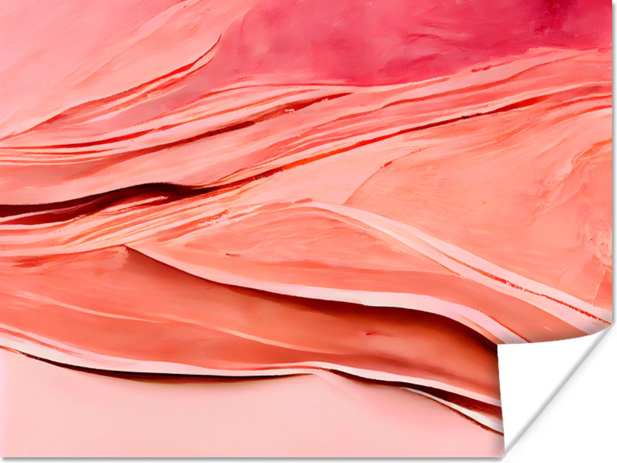 Poster Abstract - Roze - Pastel - Vormen - 40x30 cm
