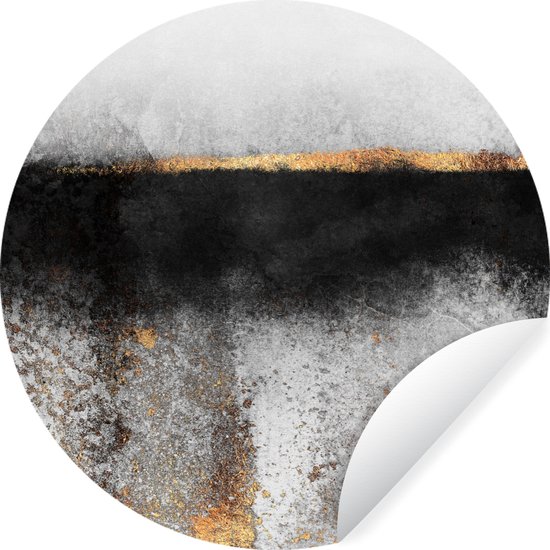 WallCircle - Stickers muraux muraux - Cercle de papier peint - Or - Abstrait - Luxe - ⌀ 30 cm - Cercle mural - Autocollant - Autocollant papier peint rond