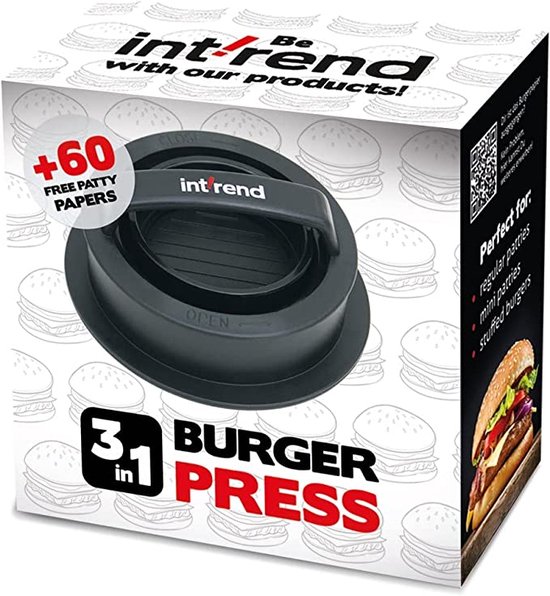 B BALSAT Papier Burger Celofan Burger Ovale Avec Dossier Sanitaire Papiers Pour Faire Des Hamburgers, En Plastique Hamburger - 470 Feuilles (Rond - 13 Cm