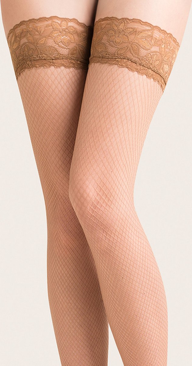 Netkousen - Hold up Kousen - Kabarette 151 - Beige - Maat: M/L