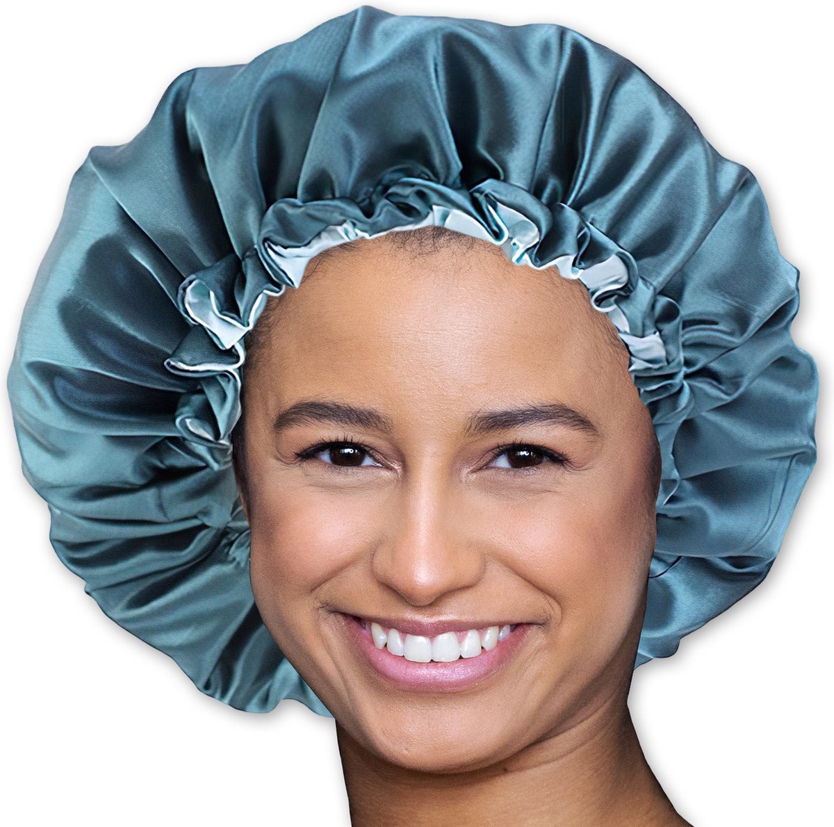Bonnet van Satijn AfricanFabs® / Satin bonnet / Satijnen slaapmuts / Haar bonnet van Satijn / Nachtmuts voor krullen - Groen