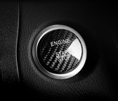 Carbon Start Stop Knop Mercedes Benz Voor W204 W205 W212 C E Klasse Auto - Sticker - Accessoires - High Quality - Ring + Button