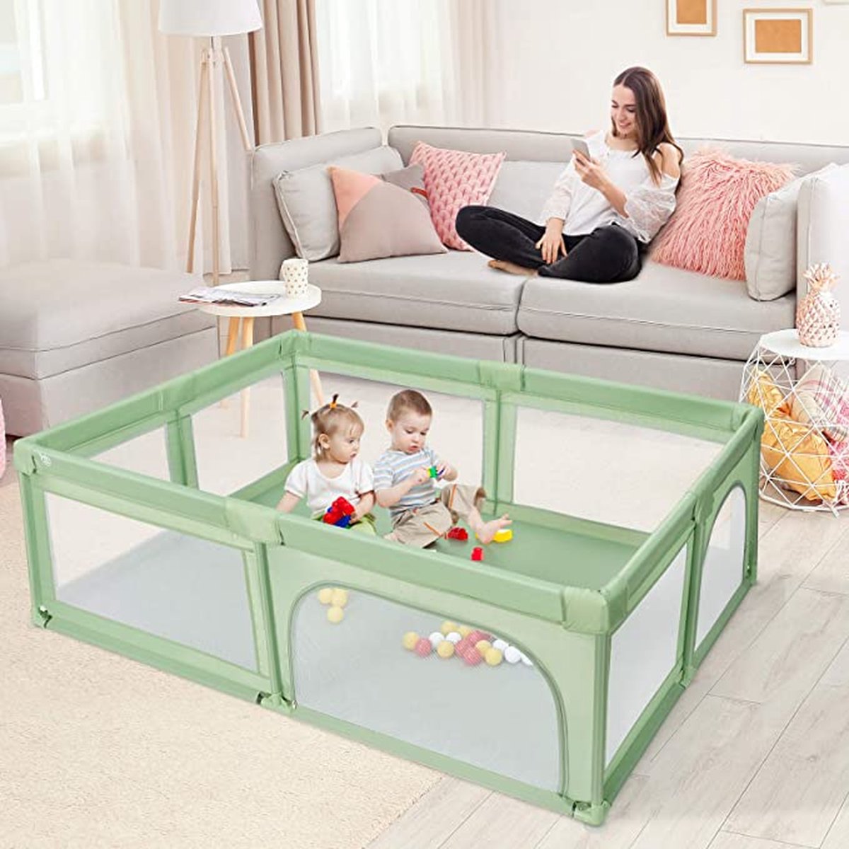 Goedkoopste baby grondbox -Babybox, speelplaats, groot activiteitencentrum met antislip