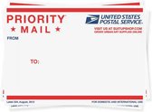 Priority mail stickers - set van 25 stuks - 10,5 x 14,8 cm
