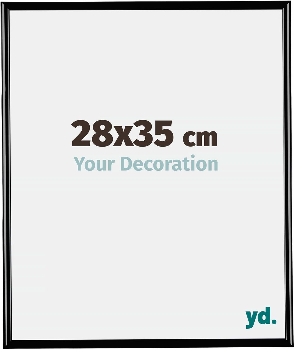 yd. Your Decoration - Fotolijst 28x35 cm - Kunststof - Zwart Hoogglans - Bordeaux