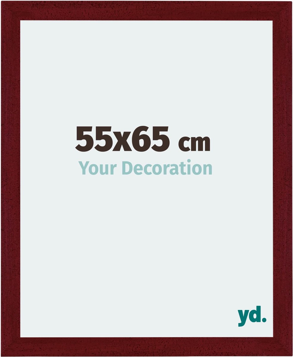 yd. Your Decoration - Fotolijst 55x65 cm - MDF - Wijnrood Geveegd - Mura