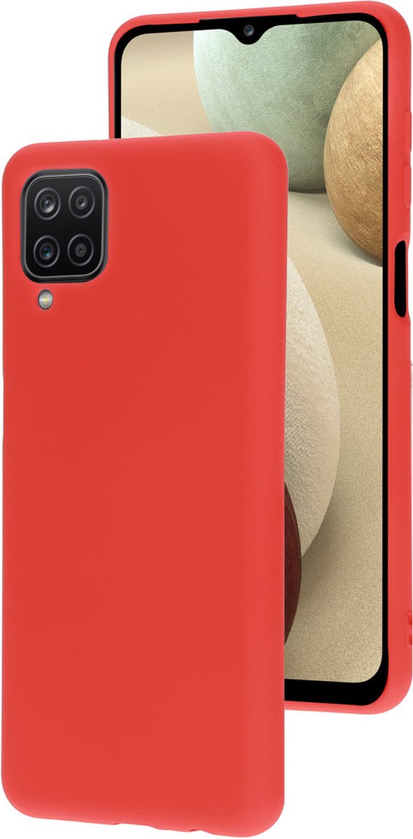 Mobiparts hoesje geschikt voor de Samsung Galaxy A12 - Siliconen - Rood