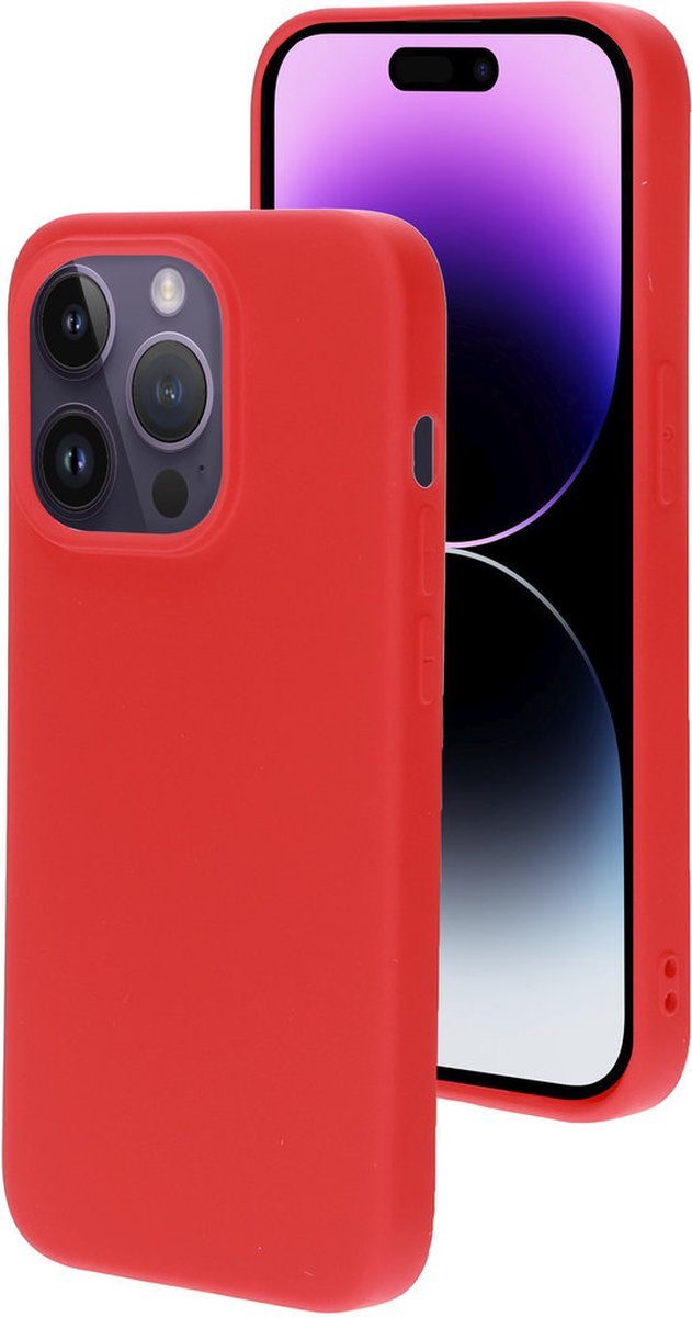 Mobiparts hoesje geschikt voor de Apple iPhone 14 Pro - Siliconen - Rood