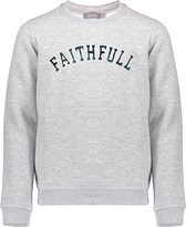 Meisjes sweater - Faithfull - Grijs melee / Groen