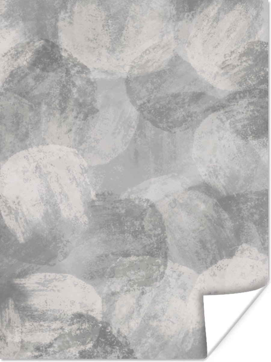 Abstract - Verf - Grijs - Schilderij