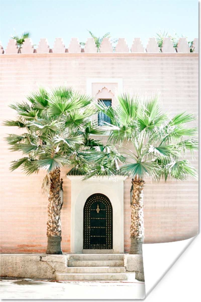 Deur - Marrakesh - Palmboom - Wit - Tropisch