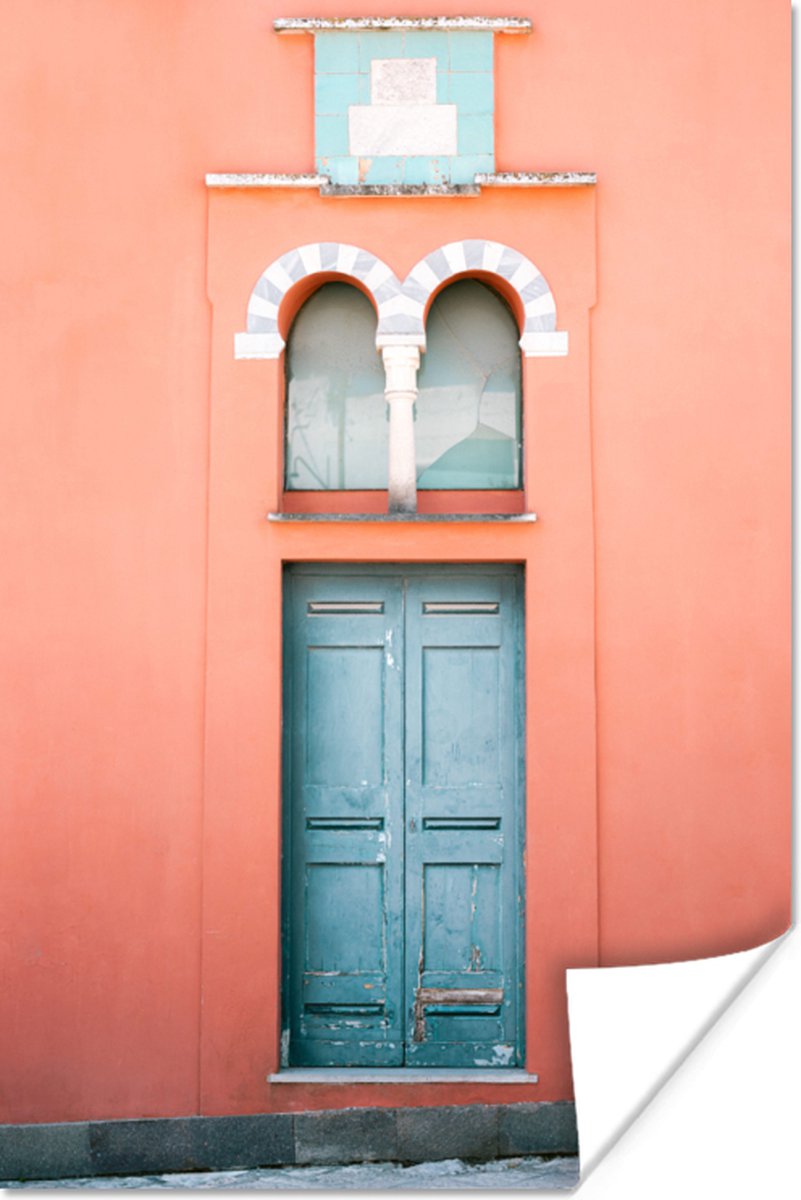 Deur - Blauw - Architectuur - Rood