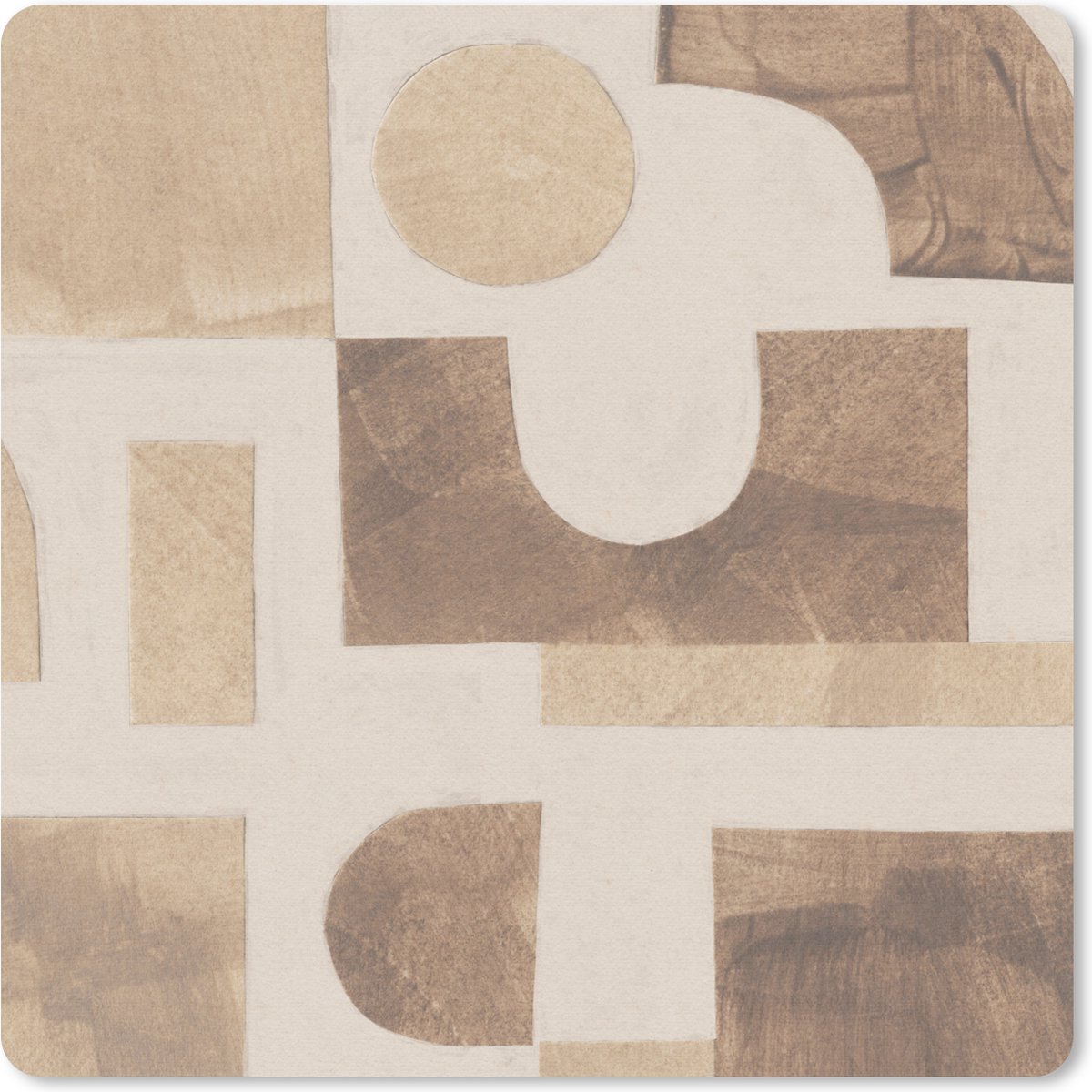 Muismat 20x20 cm - Mousepad Abstract - Puzzel - Vormen - Kleuren - Muismatten