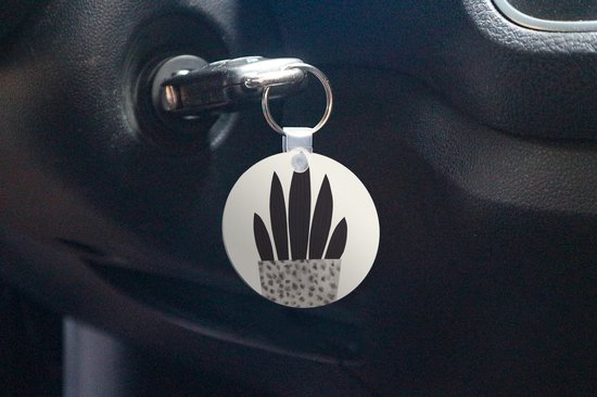 Porte-clés - Plantes - Vase - Pastel - Fleurs - Plastique - Rond - Cadeaux à distribuer