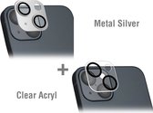 Geschikt voor 4smarts iPhone 14/14 Plus Camera Protector (2-Pack) Zilver/Transparant