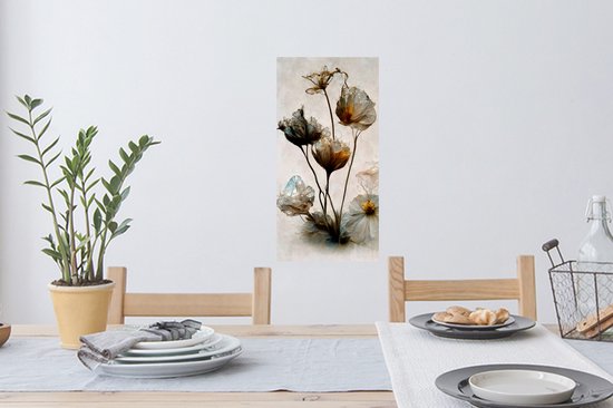 Stickers muraux - Film autocollant - Vintage - Fleurs - Plantes - Abstrait - 20x40 cm - Film adhésif - Stickers muraux muraux Chambre d'enfant - Papier peint autocollant - Papier peint autocollant - Film autocollant