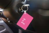 Sleutelhanger - Quotes - Out of office - Roze - Uitdeelcadeautjes - Plastic