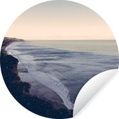 WallCircle - Stickers muraux - Cercle de papier peint - Nature - Mer - Soirée - Plage - ⌀ 30 cm - Cercle mural - Autocollant - Sticker papier peint rond