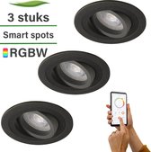 Smart inbouwspot - 3-pack - White & Color Tones - Ynoa Smart Home - Compatible met o.a.Philips Hue* en Homey - RGBW - Dimbaar - zigbee 3.0