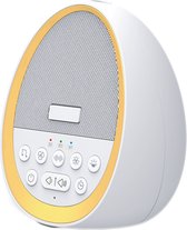 White Noise Machine - Witte Ruis Slaaptrainer voor Baby - Slaaphulp met 8 verschillende kleuren LED verlichting en 29 rustgevende geluiden