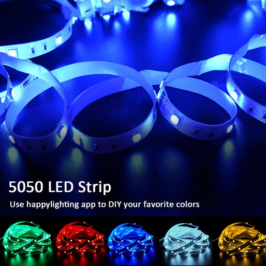 LED Strip Licht 5 Meter Led verlichting app bediening Muzieksynchronisatie
