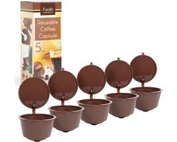 5x Herbruikbare Dolce Gusto Koffie Cup - Milieuvriendelijk - Duurzaam - Koffie Cups Capsules - Navulbare Koffiecapsules - Koffiecapsule- Dolce Gusto