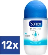 Sanex Dermo Protector 24H Deo Roll On (Voordeelverpakking) - 12 x 50 ml